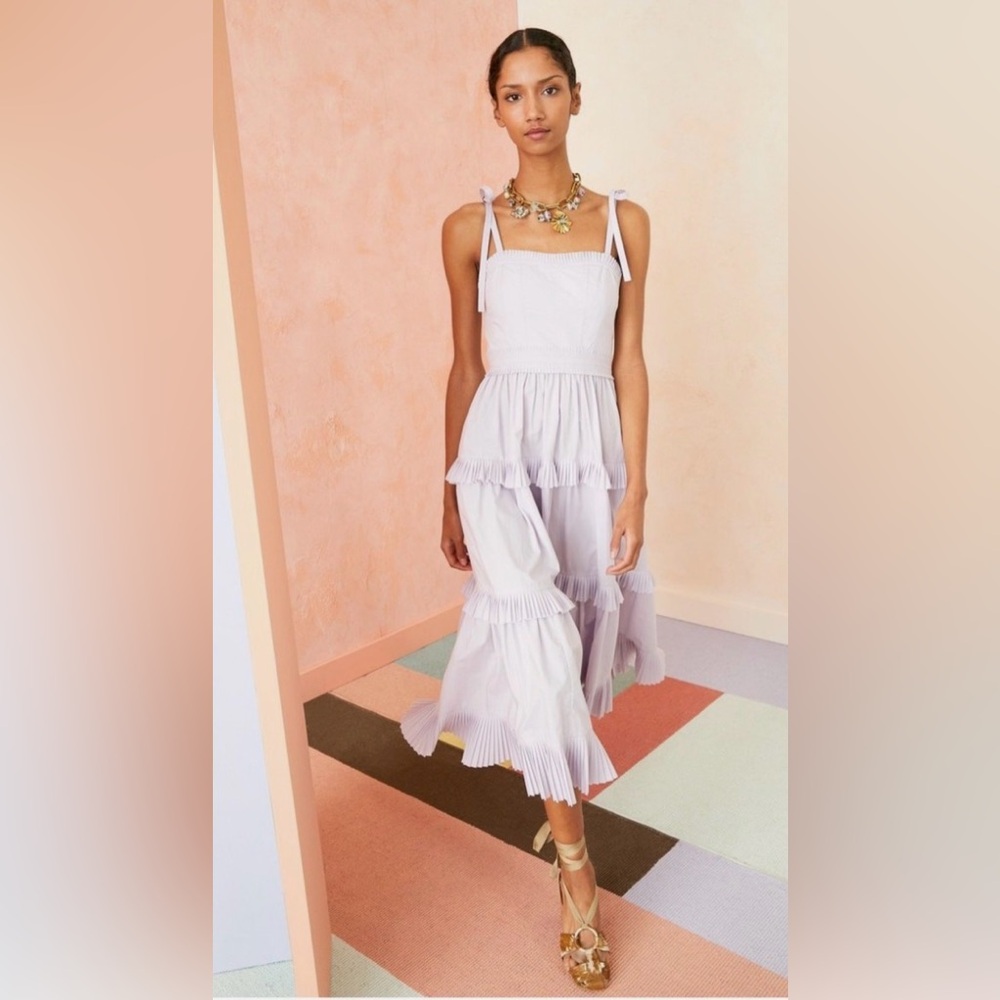 Ulla Johnson Tiered Maxi Dress w/ Tie Straps